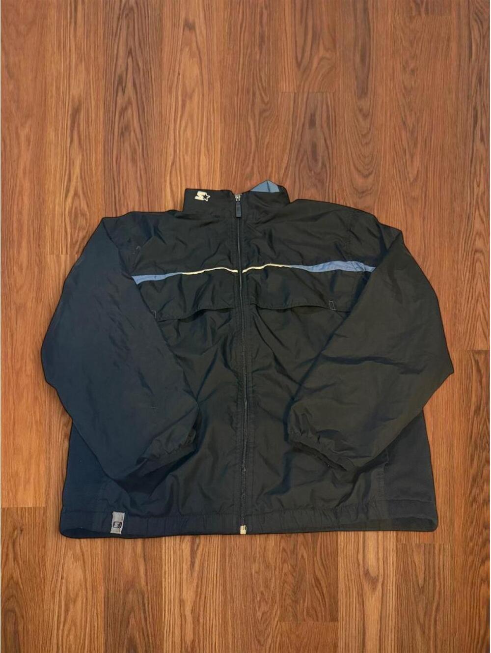 5 Starter Lightweight Men's Black and Navy Full Zip Jacket